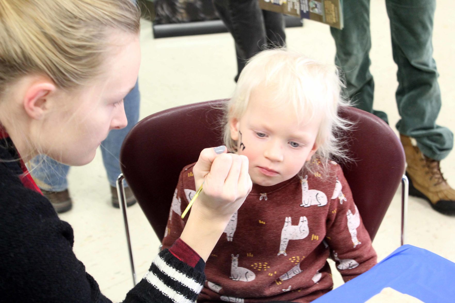 Jack gets face painted